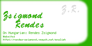 zsigmond rendes business card